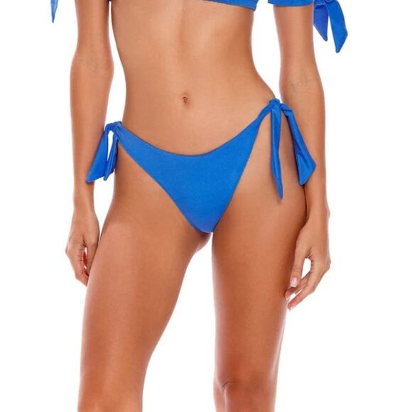 Agua Bendita Mila Bikini Bottom in Aine Blue Size 2XL NWT - Picture 1 of 6